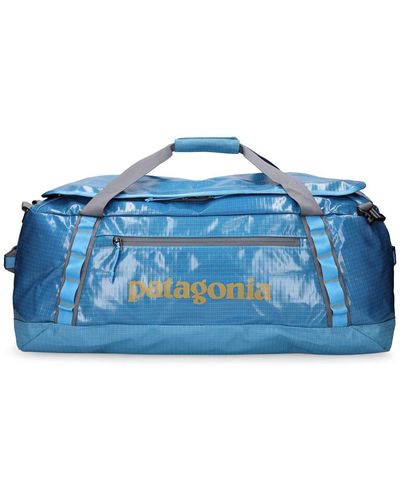 Patagonia 55l Logo Printed Black Hole Duffle Bag - Blue