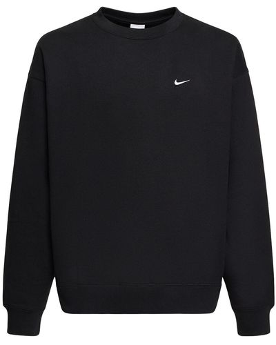 Nike Sweatshirt Aus Baumwolle "solo Swoosh" - Blau