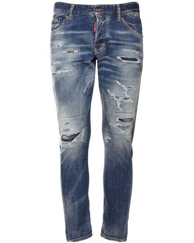 DSquared² 16,5cm Jeans Aus Baumwolldenim "sexy Twist" - Blau