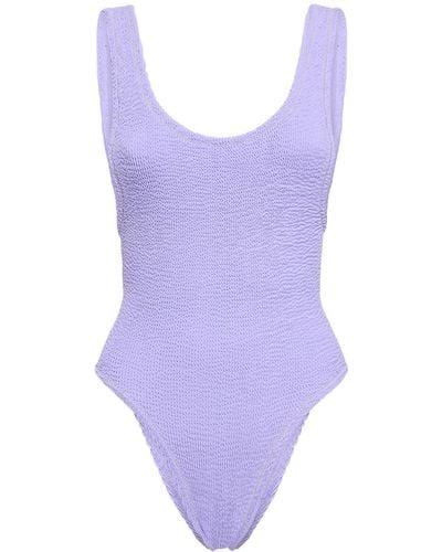 Reina Olga Ruby Scrunch One Piece Swimsuit - Purple