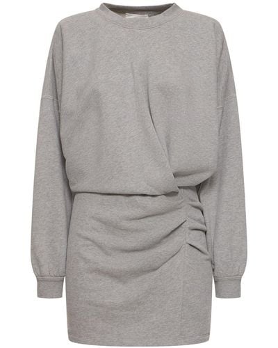 Isabel Marant Samuela Cotton Jersey Mini Dress - Gray