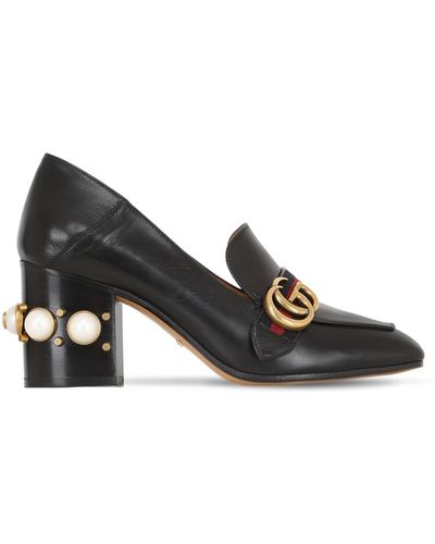 Gucci Zapatos 80 con detalles perlados - Negro