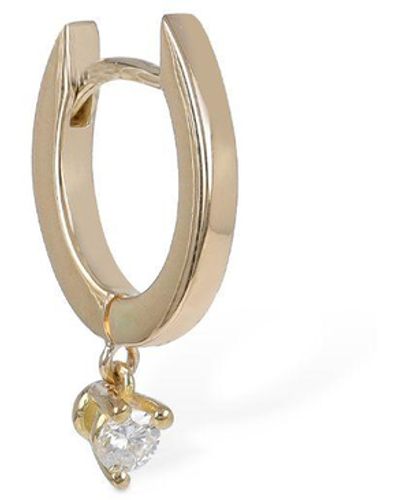 Delfina Delettrez 18kt Diamond Huggie Mono Earring - Metallic