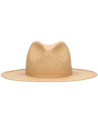 Janessa Leone Simone Packable Fedora Hat - Natural
