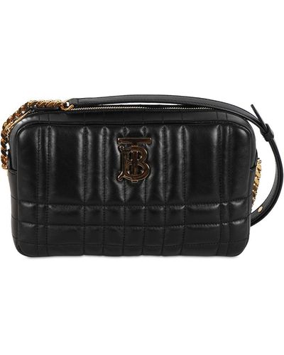 Burberry Borsa Piccola Lola In Cashmere Trapuntato - Nero