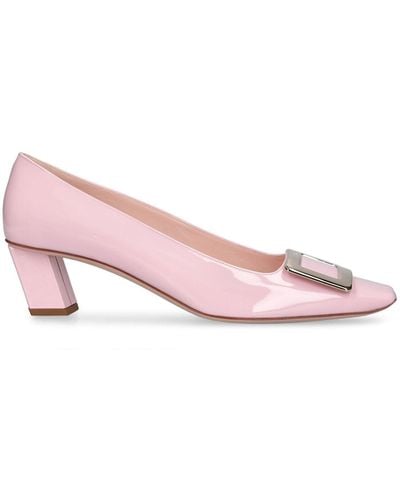 Roger Vivier 45Mm Belle Vivier Patent Leather Court Shoes - Pink