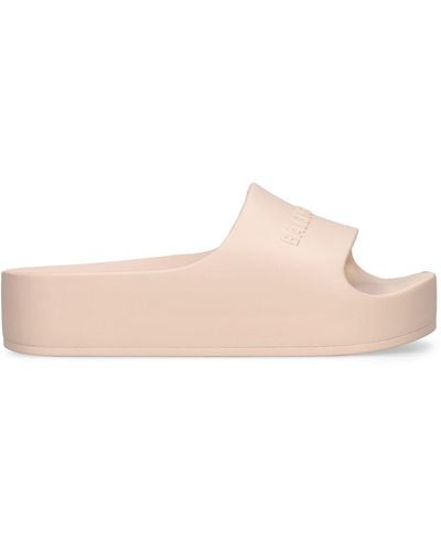 Balenciaga Mm Rubber Slide Sandals - Pink