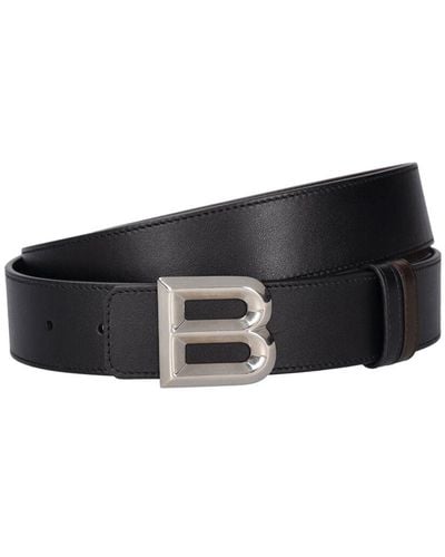Bally 3.5cm B Bold Reversible Leather Belt - White