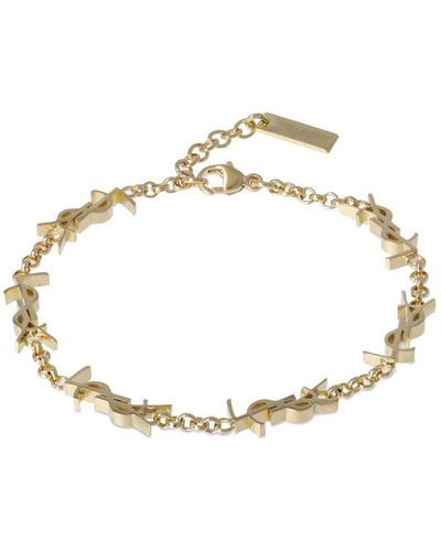 Saint Laurent Bracciale ysl cassandre in ottone - Metallizzato