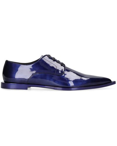Dolce & Gabbana Achille Patent Leather Shoes - Blue