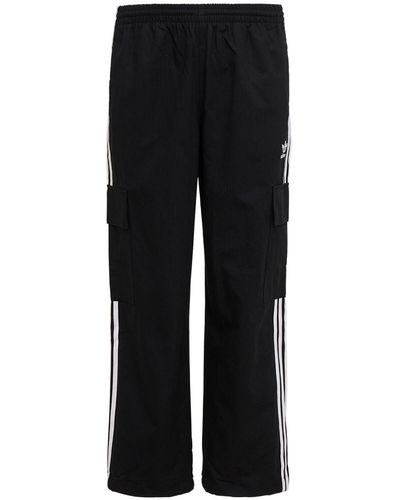 adidas Originals 3-stripes Cargo Cotton Ripstop Pants - Black
