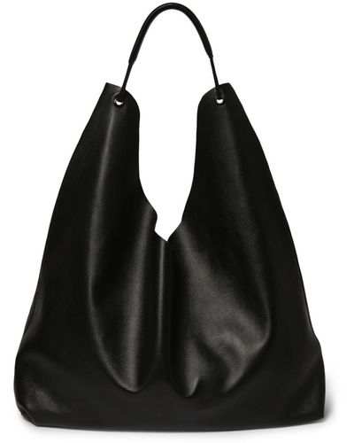 The Row Sac cabas en cuir bindle - Noir