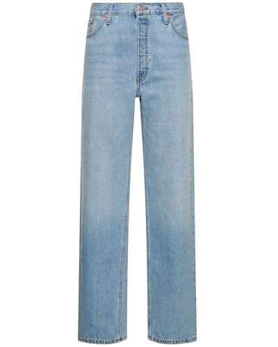 RE/DONE Loose Long Low Rise Jeans - Blue