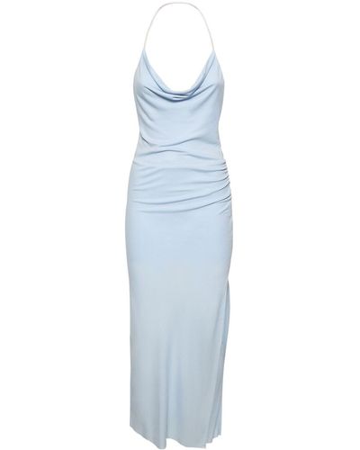 Bec & Bridge Lexie Side Slit Viscose Long Dress - Blue