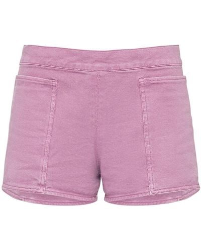 Max Mara Alibi Midrise Cotton Drill Shorts - Pink