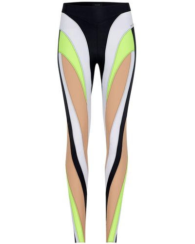 Mugler Eco-sport-leggings Mit Spiralform - Mehrfarbig