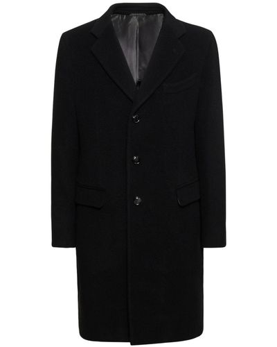 Giorgio Armani Wool & Cashmere Double Breasted Coat - Black
