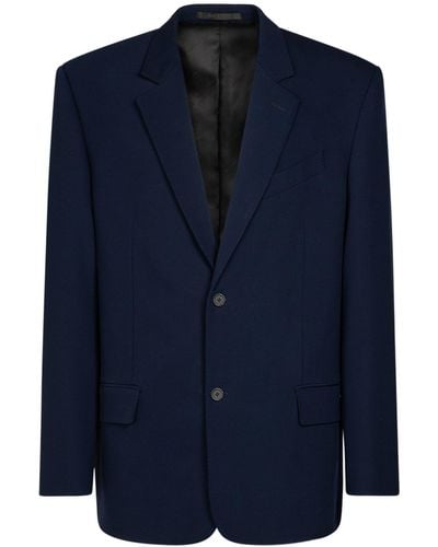 Balenciaga Tailored Wool Jacket - Blue