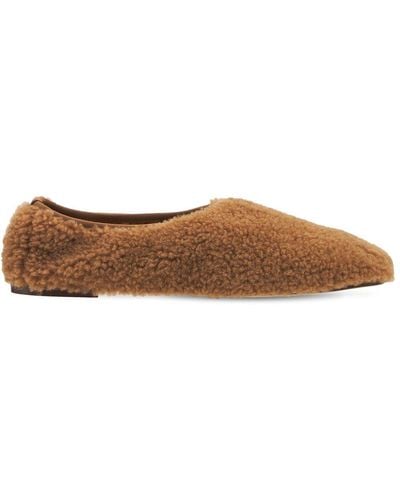 Emme Parsons 10mm Shearling Ballerinas - Brown