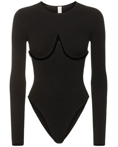 Dion Lee Double Underwire Knit Bodysuit - Black