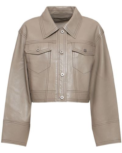 Stand Studio Phyllis Jean Leather Jacket - Natural