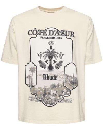 Rhude T-shirt azur mirror - Neutre