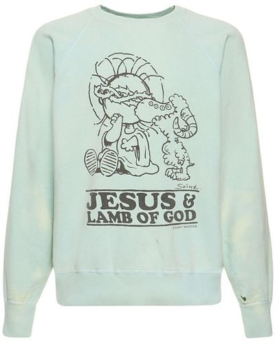 Saint Michael Sweat-shirt à col ras-du-cou saint - Vert