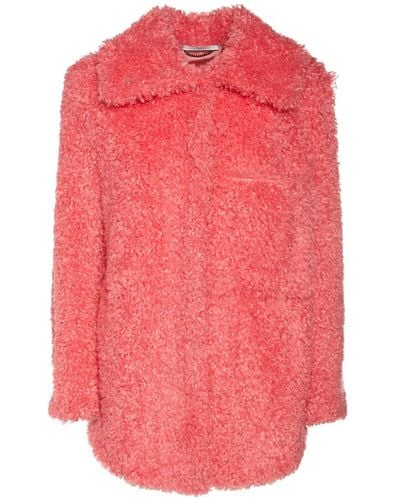 Stella McCartney Faux Fur Oversized Short Coat - Pink