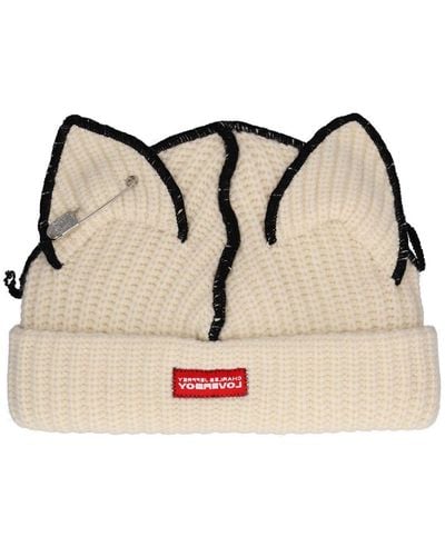 Charles Jeffrey Lvr Exclusive Chunky Ears Beanie Hat - Natural