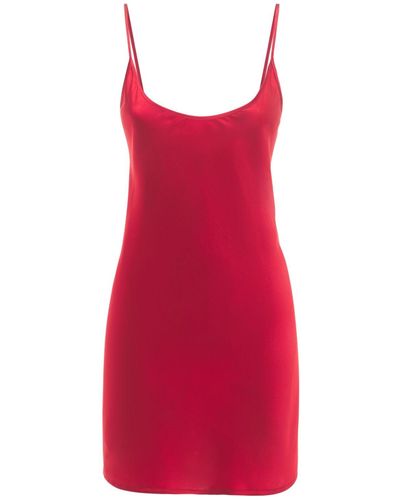La Perla Silk Robe Mini Dress - Red