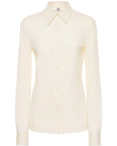 Totême Slim Cotton Jersey Shirt - White