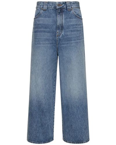 Khaite Rapton Wide Cotton Denim Jeans - Blue