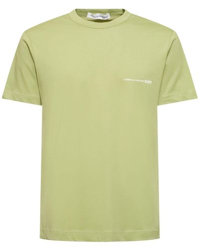 Comme des Garçons Camiseta de algodón con logo - Verde