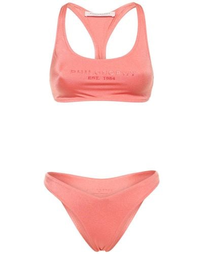 Philosophy Di Lorenzo Serafini Bikini Mit Logodruck - Pink