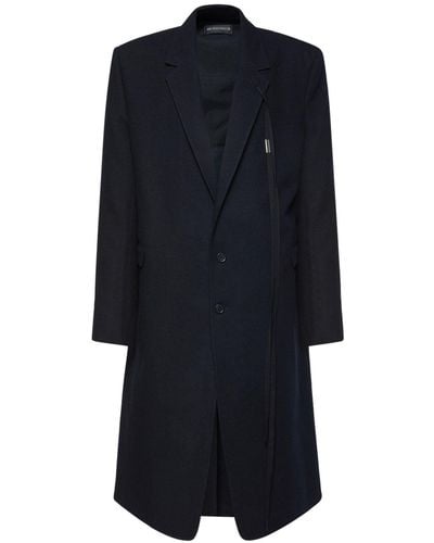 Ann Demeulemeester Wauter Tailored Wool Coat - Blue