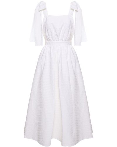 MSGM Vestido de algodón stretch - Blanco