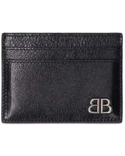 Balenciaga Cagole Leather Card Holder - Schwarz