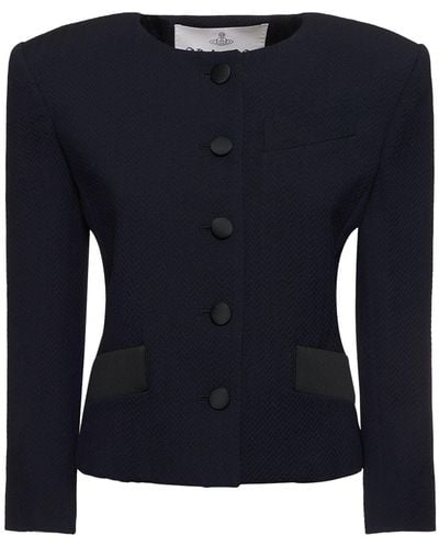 Vivienne Westwood Iman Cotton Blend Jacquard Jacket - Blue