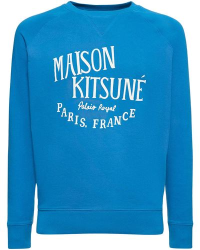 Maison Kitsuné Palais Royal コットンスウェットシャツ - ブルー