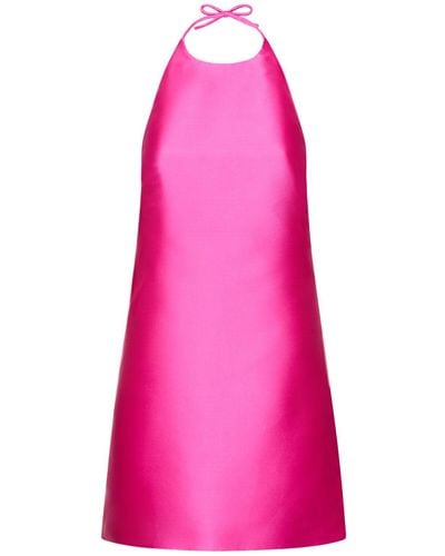 Valentino Duchesse Mini Halter Dress - Pink