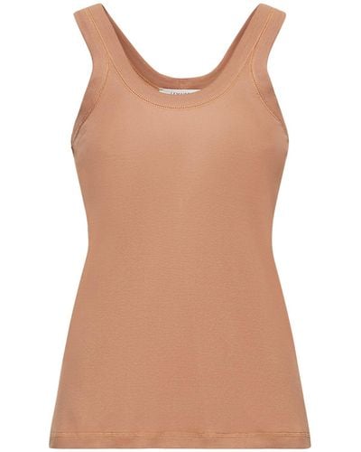 Lemaire Rib Cotton Jersey Tank Top - Brown
