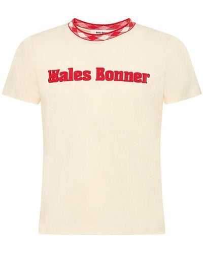 Wales Bonner T-shirt original con logo - Bianco