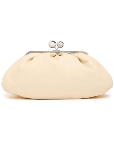 Weekend by Maxmara Cubico Leather Clutch - Natural