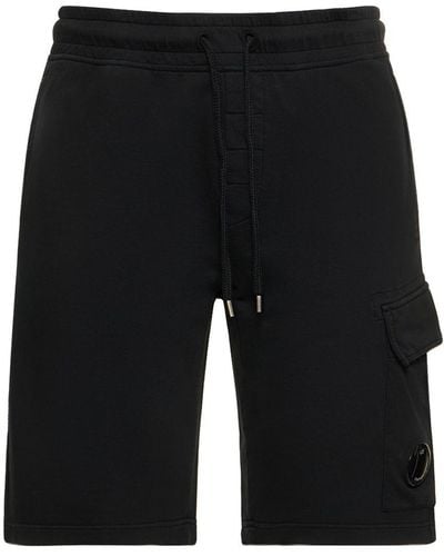 C.P. Company Light Cotton Cargo Shorts - Black