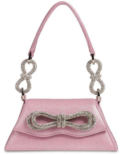 Mach & Mach Mini Samantha Top Handle Bag W/bow - Pink