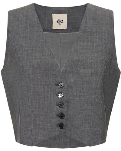 THE GARMENT Pisa Wool Blend Vest - Grey