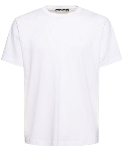 Acne Studios Nash Face M Short Sleeve Regular T-Shirt - White