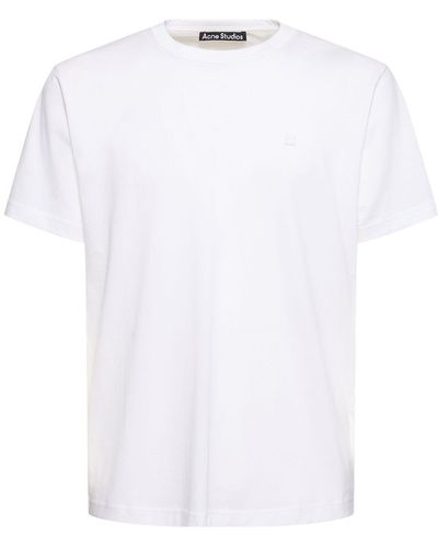Acne Studios Nash Face M Short Sleeve Regular T-Shirt - White
