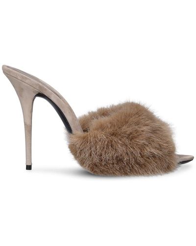 Allegra K Women's Faux Fur Ankle Strap Block Heels Sandals, Grey, 9: Buy  Online at Best Price in UAE - Amazon.ae