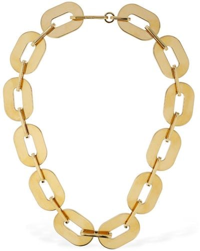 Jil Sander Bw3 3 Chunky Chain Collar Necklace - Metallic
